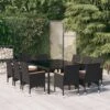 Juego De Comedor De Jardín 11 Piezas Ratán Sintético Negro VidaXL -Jardín Muebles Ventas 888bed6f87104a3917551dd008ea382a38568ecf e25cdc27f3d1467b801a4cd9027f686a