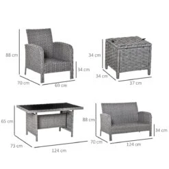 Outsunny Conjunto De Muebles De Jardín 6 Piezas De Ratán Con Mesa De Centro Sofá Doble 2 Sillones Individuales 2 Taburetes Con Cojines Para Patio Porche Terraza Gris 10 Outsunny Conjunto De Muebles De Jardín 6 Piezas De Ratán Con Mesa De Centro Sofá Doble 2 Sillones Individuales 2 Taburetes Con Cojines Para Patio Porche Terraza Gris -Jardín Muebles Ventas 892a2ca1d029409f676e73c7cf845cd940816468 65c9c4405ad5412cae33422151bc164b