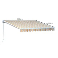 Outsunny Toldo Retráctil Con Manivela Toldo De 300x250cm Con Brazo Articulado De Aluminio Y Poliéster 280g/m² Rayas Naranja Beige Y Blanco -Jardín Muebles Ventas 8c32b5c6863a88ef99a650b44047b4bc4e9737af 3a1bc7d5908940f99ec25948157d5d8c