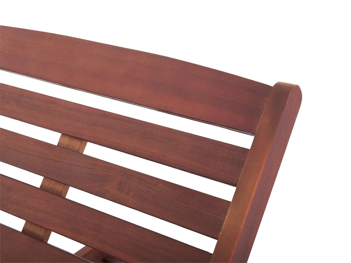 Tumbona De Jardín Madera Con Ruedas Cojín Rayas Azul Beige TOSCANA 8 Tumbona De Jardín Madera Con Ruedas Cojín Rayas Azul Beige TOSCANA - Imagen 6