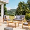 Conjunto De Jardín 4 Plazas Con Mesa De Madera De Acacia Clara/gris Oscuro PALLANO -Jardín Muebles Ventas 91b7bf7c2e1d23252d7bb4267b7222132705bbff abc2f76a28a74d11be5fd5cf43dd9832