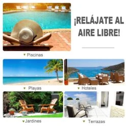 Outsunny Conjunto De 2 Tumbonas De Jardín Con Cojines Acolchados Ratán Con Mesa Auxiliar Para Piscina O Terraza Carga 160 Kg 195x60x86 Cm Acero Negro -Jardín Muebles Ventas 924222c0464e814c16dd4a134a0e0343eb1eb09d 67bfe2e792f942798ff8cd8c7af39492