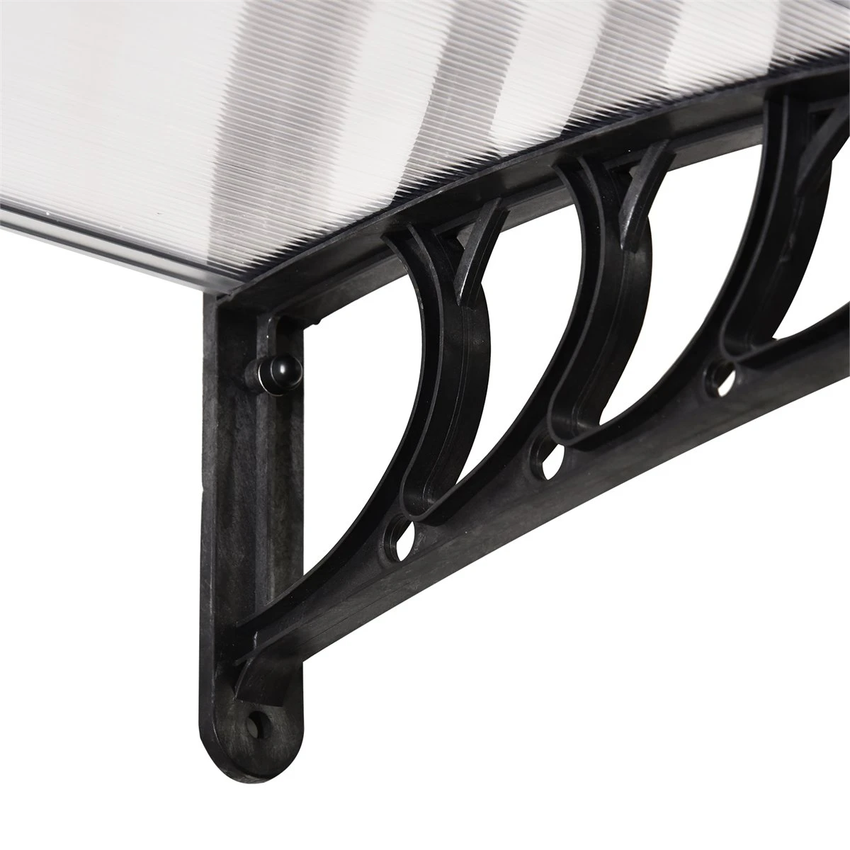 Outsunny Tejadillo De Protección Para Puertas Ventanas Contra Sol Y Lluvia Marquesina De Techo Diseño Moderno Aleación De Aluminio Duradero 150x90x25 Cm Transparente 9 Outsunny Tejadillo De Protección Para Puertas Ventanas Contra Sol Y Lluvia Marquesina De Techo Diseño Moderno Aleación De Aluminio Duradero 150x90x25 Cm Transparente - Imagen 7