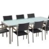 Conjunto De Jardín Mesa En Vidrio 220 Cm, 8 Sillas En Ratán GROSSETO -Jardín Muebles Ventas 941def98363b0079405de3aced57e773592924ba edd2ee8fa3b245b7b00dc52d0637d287