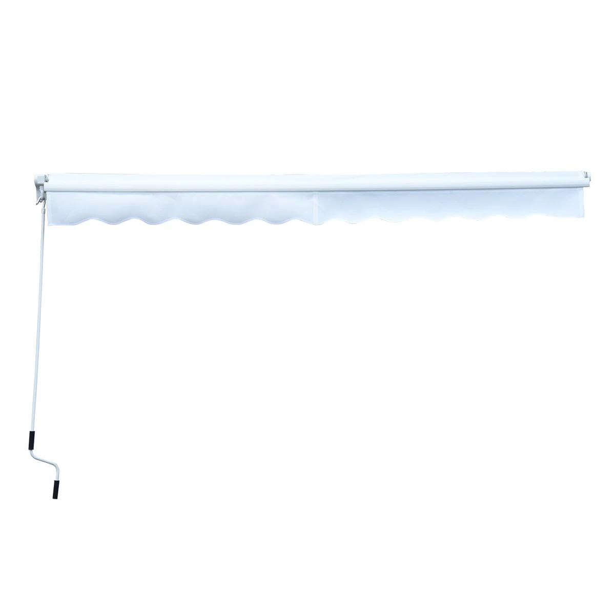 Outsunny Toldo Manual Plegable De Aluminio Ángulo Ajustable Con Manivela Para Exterior Balcón Jardín Terraza 3x2,5m Blanco 6 Outsunny Toldo Manual Plegable De Aluminio Ángulo Ajustable Con Manivela Para Exterior Balcón Jardín Terraza 3x2,5m Blanco - Imagen 4
