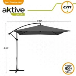 Parasol Excéntrico Banana 300x300x250 Cm Antracita Mástil Acero Aktive -Jardín Muebles Ventas 958121b4ab7e029d3b4d487f1338f505725032cc 0b088500e1db432c9b5a6999bd1ce624
