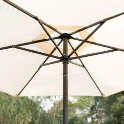 Outsunny Conjunto De Muebles De Jardín Con 4 Sillas Plegables Mesa De Comedor De Vidrio Y Sombrilla Inclinable Protección Del Sol Para Patio Terraza Exterior 80x80x70 Cm Beige -Jardín Muebles Ventas 9587dc7cad0cc9bc59dfe51cfddc4ad116b37218 d0ddbc976459471e84766674a7ef634d