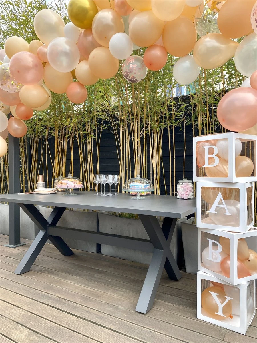 Mesa De Jardín De Metal Gris 200 X 105 Cm CASCAIS 12 Mesa De Jardín De Metal Gris 200 X 105 Cm CASCAIS - Imagen 10