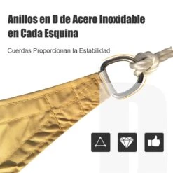 Outsunny Toldo Vela Color Arena Sombrilla Parasol Triangulo Tela De Poliéster Jardin Playa Camping Sombra (varios Colores Y Medidas), Medida 3x3x3 Metros, Color Arena -Jardín Muebles Ventas 99c923f906dd8d9405bfd8f21f03a08fb9246e43 e479dbde147f4affa4f1573284088fa7