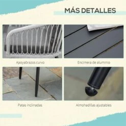 Outsunny Conjunto De Muebles De Ratán Y Aluminio Juego De Muebles De Jardín 4 Piezas Mesa De Café Sofá De 3 Plazas Y 2 Sillones Con Cojines Para Terraza Exterior Gris 17 Outsunny Conjunto De Muebles De Ratán Y Aluminio Juego De Muebles De Jardín 4 Piezas Mesa De Café Sofá De 3 Plazas Y 2 Sillones Con Cojines Para Terraza Exterior Gris -Jardín Muebles Ventas 9bb7b40cef6d194e7a6f40c0cc71a2f989bdd7e4 ac55c0aeb47d46de99e7bfebe929c029