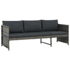 Set De Muebles De Jardín 3 Pzas Y Cojines Ratán Sintético Gris VidaXL -Jardín Muebles Ventas 9c10a47add793414c7273e11d7a09d17d889f273 25c8673ea7144114bc079d4223473208