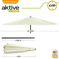 Sombrilla Para Terraza Y Jardín Ø300 Cm C/protección UV50 Aktive -Jardín Muebles Ventas 9d495a97e8aad70432d21744ac7362b47f8a8093 a3d1db6112f44dee93e4171e00f60c1f