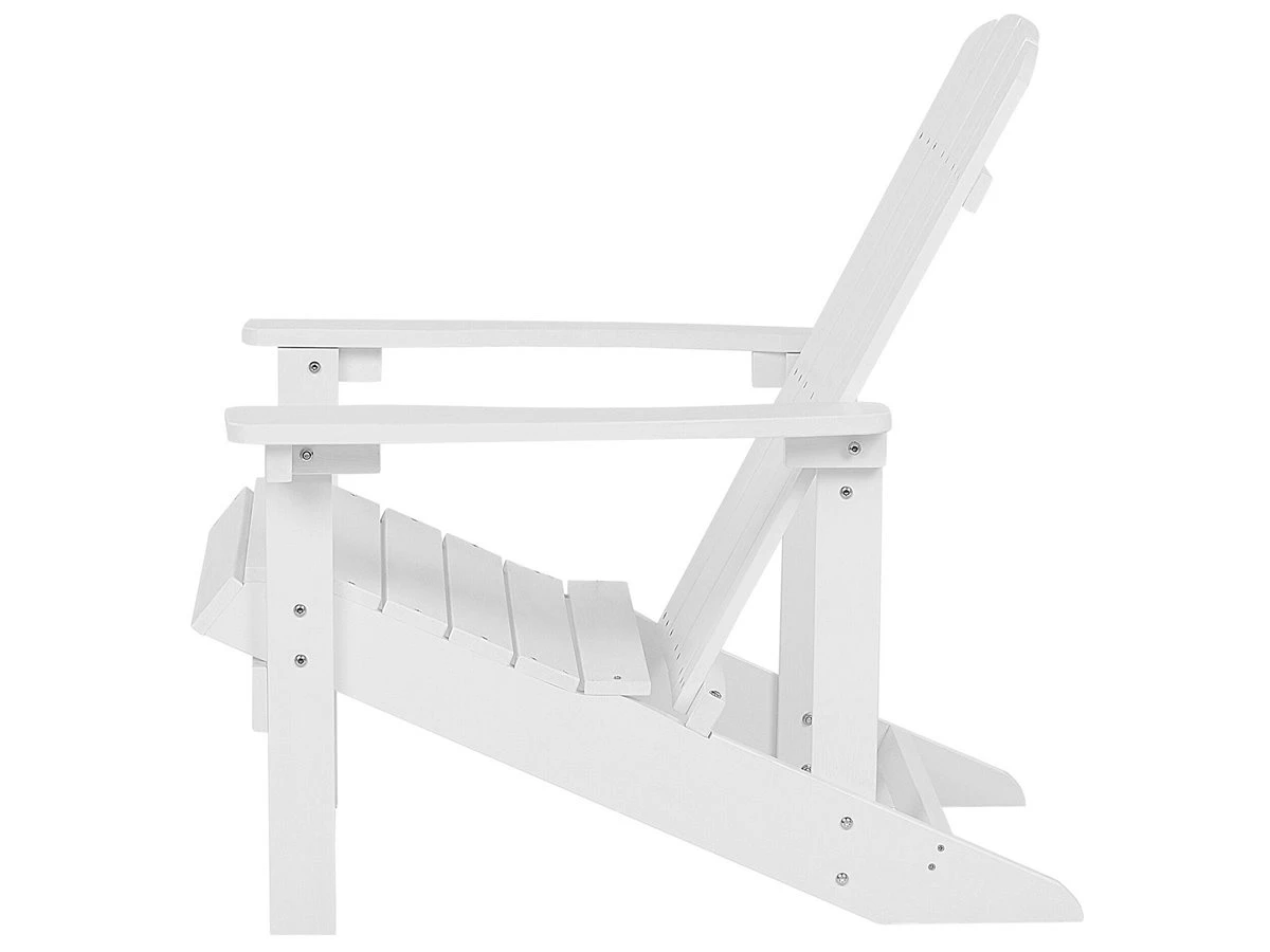 Silla De Jardín Blanca Con Reposapiés ADIRONDACK 8 Silla De Jardín Blanca Con Reposapiés ADIRONDACK - Imagen 6