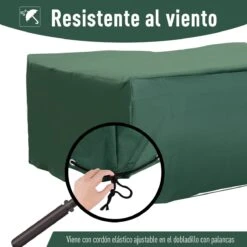 Outsunny Funda Para Muebles De Jardín 245x165x55 Cm Cubierta De Protección De Exterior Con Ojales De Aluminio Y Tela Oxford Impermeable Para Terraza Patio Balcón Verde -Jardín Muebles Ventas a1a31a1bb13324a82ba540ee2f5ea6df74c1704f 4056f55ea16e46758050dd4b05049f4d