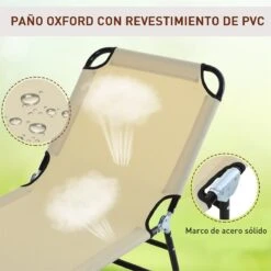 Outsunny Tumbona Plegable Reclinable Con Ángulo Ajustable De 5 Posiciones Para Jardín Exterior Piscina Terraza Camping Carga 120 Kg 190x56x28 Cm Beige 18 Outsunny Tumbona Plegable Reclinable Con Ángulo Ajustable De 5 Posiciones Para Jardín Exterior Piscina Terraza Camping Carga 120 Kg 190x56x28 Cm Beige -Jardín Muebles Ventas a24814f0be335003c5125914a8dd1a2bd046f122 e1bfca6cc5c24c0dbaf237ebf6f112b4