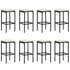 Conjunto De Bar Para Jardín 9 Piezas Con Cojines Ratán PE Negro VidaXL -Jardín Muebles Ventas a2dba1a30c85c3b6b903c62cccb672a3ddc2eba5 f5eaf29494374ecab418e5382aecbc9b