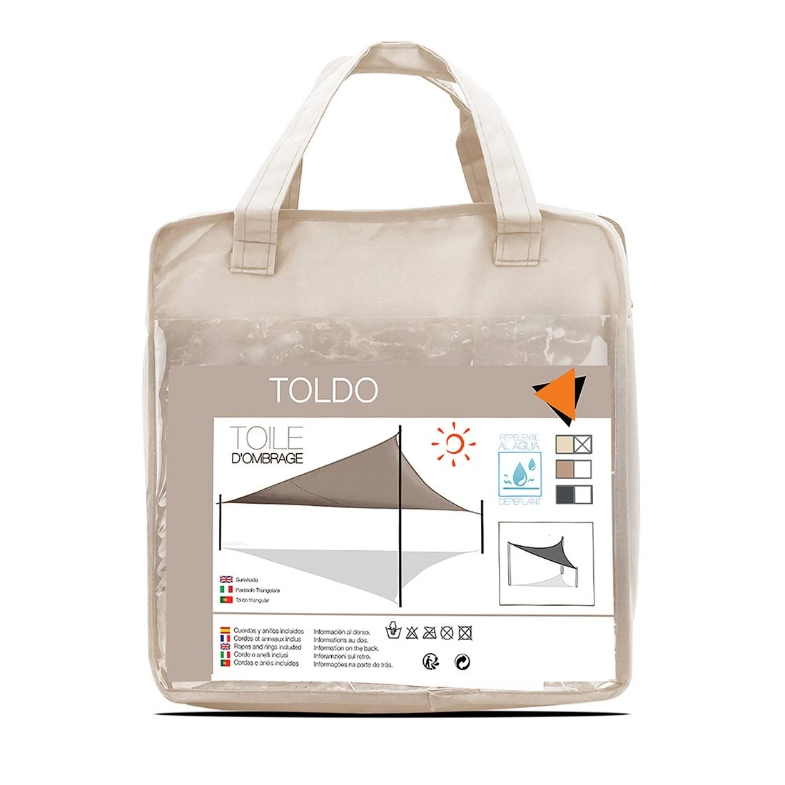 Acomoda Textil – Toldo Vela De Sombra Triangular. (Beige, 4x4x4m) 4 Acomoda Textil – Toldo Vela De Sombra Triangular. (Beige, 4x4x4m) - Imagen 2