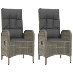 Set Comedor De Jardín 3 Piezas Con Cojines Ratán Sintético Gris VidaXL -Jardín Muebles Ventas ab59c75942374ee163482deeae732b4c0b16d853 d464e792280f4d82b13db0edbc0846c3