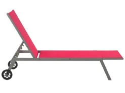 Tumbona De Metal/textil Trenzado Rojo/negro LEVANZO -Jardín Muebles Ventas abe14d97896ed067f970f18db857e139f1c04b6f 399e0a77b65c4d82ab3ca4831ee20c12