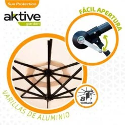 Sombrilla Aktive BANANA 300 X 250 X 300 Cm Aluminio Crema -Jardín Muebles Ventas ac6a98dc21bcbb38d71f3e07ff01d0263df946f9 789396b078b245b1a123e8c0c5dbdd1d