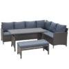 Outsunny Conjunto 4 Piezas Muebles De Ratán Espacio Amplio Con Cojines Acolchados Para Jardín O Terraza Patio 2 Sofá 1 Mesa 1 Banco De Exterior Tubo De Hierro Vidrio Templado Gris -Jardín Muebles Ventas ad7a0a8a37fddbbb1d3c63d6f64dcfb19be9cdb0 3f099c38bdd348559ec0f6b55122570a