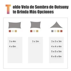 Outsunny Toldo Vela Color Naranja Sombrilla Parasol Triangulo Tela De Poliéster 160g/㎡ Jardin Playa Camping Sombra (varios Colores Y Medidas), Medida 3x3x3 Metros, Color Naranja -Jardín Muebles Ventas adcf6411be692f4a85b987d0f1bef7896c2b20b0 d0c0d8cb09624740b74b4a62e8d06ed2