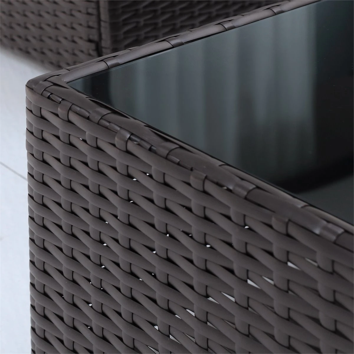 Outsunny Conjunto Muebles De Jardín Ratán 7 Piezas Set De Sofás Patio Con 1 Mesita Almohada Y Cojín Incluido Marco Acero Resistente Intemperie UV Marrón 11 Outsunny Conjunto Muebles De Jardín Ratán 7 Piezas Set De Sofás Patio Con 1 Mesita Almohada Y Cojín Incluido Marco Acero Resistente Intemperie UV Marrón - Imagen 9