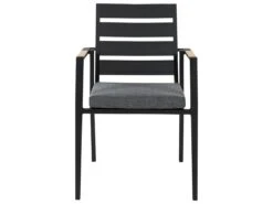 Conjunto De 6 Sillas De Jardín De Metal Negro/gris/madera Clara TAVIANO -Jardín Muebles Ventas af74d5cccc304a982288cf42fc94a45bf9664ec9 b50dbe972dfa40b69c9ad16c6b5f91e1