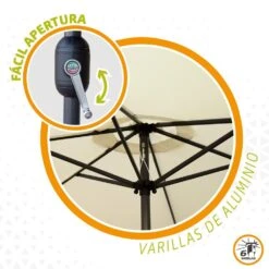 Parasol Hexagonal 300 Cm Color Crema Mástil Aluminio Aktive Garden -Jardín Muebles Ventas afca6a8d0ec429c7c960b7d0915aeabf19dcbf65 a394a128e6704ba39b23a9f6faef6fb2