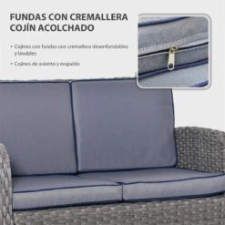 Outsunny Conjunto De Muebles De Jardín 6 Piezas De Ratán Con Mesa De Centro Sofá Doble 2 Sillones Individuales 2 Taburetes Con Cojines Para Patio Porche Terraza Gris 12 Outsunny Conjunto De Muebles De Jardín 6 Piezas De Ratán Con Mesa De Centro Sofá Doble 2 Sillones Individuales 2 Taburetes Con Cojines Para Patio Porche Terraza Gris -Jardín Muebles Ventas b11d8332f648fdec6c9a52333ac2977d44e73363 6af50446c6e44c22933cb76f467e27cb