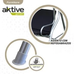 Balancín Para Jardín Negro C/toldo Inclinable 3 Plazas Aktive -Jardín Muebles Ventas b318ff06dc6a15555ea608aaabe01b9ccde0c40a be91eb18dd08454ca71ea122a7504538