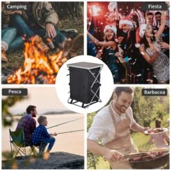 Outsunny Armario Cocina De Camping Plegable Con Paravientos 3 Estantes Bolsa De Almacenamiento Encimera 58X65x93 Cm Para Exterior Acampadas Picnics Tela Oxford Negro -Jardín Muebles Ventas b75cdbc6f3b89c183897c20ca9033054d1f08256 1a335a3c38f4462794b09519851368b2