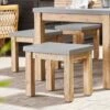 Conjunto De 2 Taburetes De Jardín De Cemento Reforzado Gris/madera Clara OSTUNI -Jardín Muebles Ventas b7df08f7e9265eb0af93806fdea96f9f1db00a3f e12b183354974534b422e17393c41c97