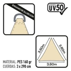 Toldo Sombreo Triangular Aktive Garden Uv50 Color Crema -Jardín Muebles Ventas b841dd26a9b4cfa65658decfd9e9257486c38cc5 f7af6298aacb407e9310b7561fccc88f