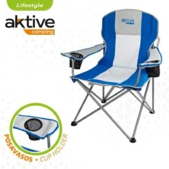 Silla Plegable Para Camping Aktive Gris Azul 57 X 97 X 60 Cm (4 Unidades) -Jardín Muebles Ventas ba93a617edbc40245a3f4f4fc09ae44d7abb5af3 2987e2e0cbd6410d8593b47d548bef2d