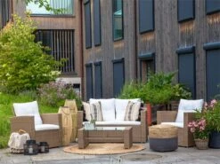 Conjunto De Jardín De Ratán Marrón Claro LUCA -Jardín Muebles Ventas bc51643a9e9d86c93eef92d7ca1c02351f90d386 cac5b12d76f04089b62f1aeb5af95d00