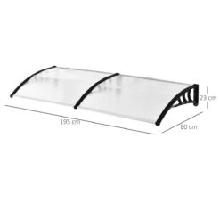 Outsunny Tejadillo De Protección 195x75 Cm Marquesina Para Puertas Y Ventanas Contra Sol Y Lluvia Con Paneles De Policarbonato Barras De Aleación De Aluminio Transparente -Jardín Muebles Ventas be200217ba662c40c3e25077c539a30378dbded7 56e8478a9cfc42829f65282d284adbfa