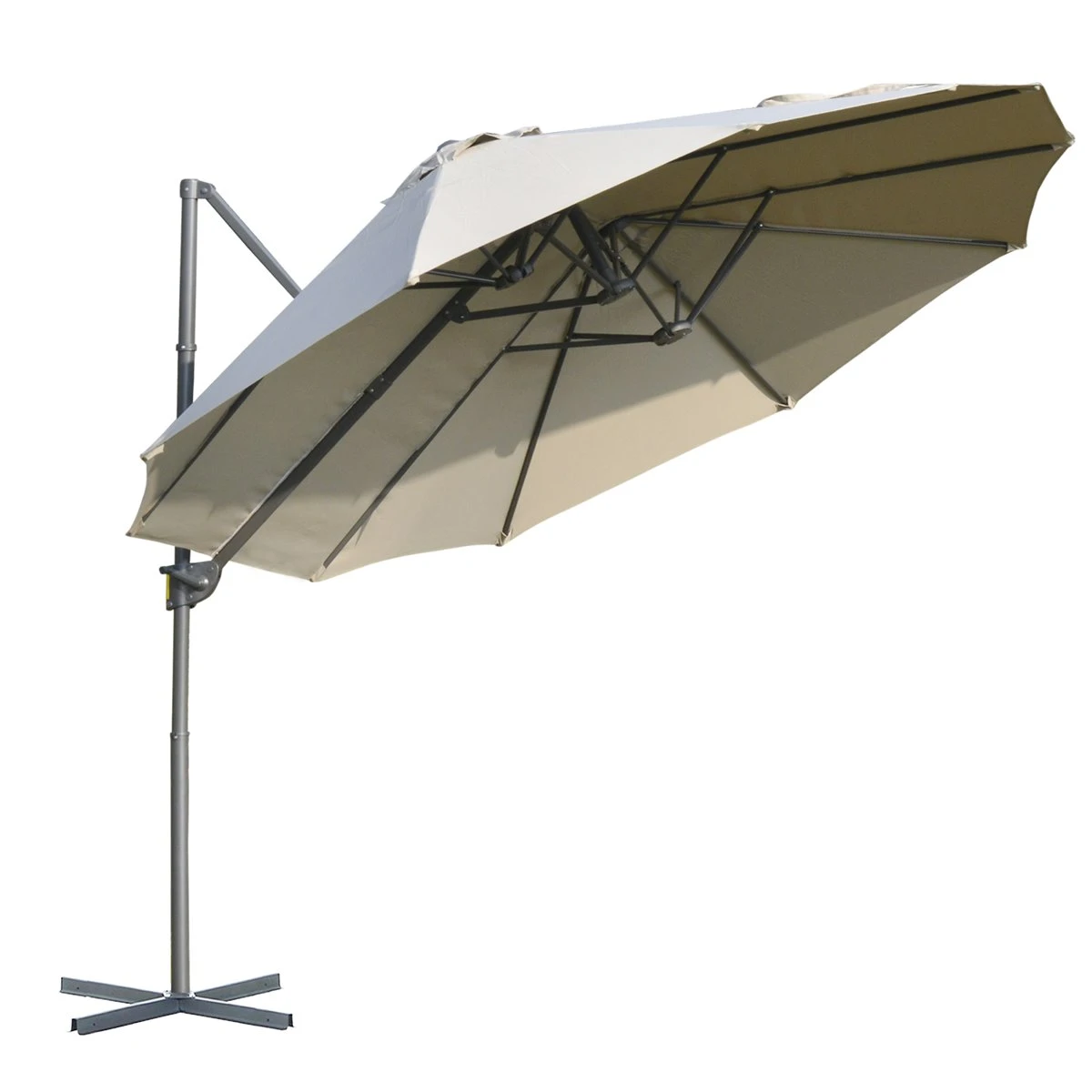 Outsunny Sombrilla Doble Parasol Grande Inclinable Para Jardín Con Manivela Abrir Y Cerrar Fácilmente 12 Varillas De Acero Ofrece Una Alta Estabilidad 270x440x250 Cm Marrón Y Negro 3 Outsunny Sombrilla Doble Parasol Grande Inclinable Para Jardín Con Manivela Abrir Y Cerrar Fácilmente 12 Varillas De Acero Ofrece Una Alta Estabilidad 270x440x250 Cm Marrón Y Negro