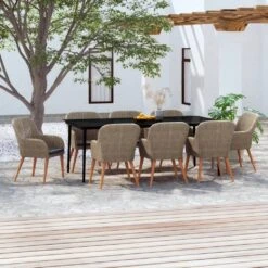 Juego De Comedor Para Jardín 9 Piezas Con Cojines Marrón VidaXL 10 Juego De Comedor Para Jardín 9 Piezas Con Cojines Marrón VidaXL -Jardín Muebles Ventas c0f65ea3a17b8b4a11379cbf3177d3d596f5ae05 0aaa6eda91e34972b7c307940281fdd8