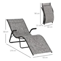 Outsunny Tumbona Plegable De Jardín Con Reposabrazos Reposapiés Respaldo Transpirable Y Marco De Metal Ergonómico Para Terraza Playa Camping 170x62x68 Cm Gris 14 Outsunny Tumbona Plegable De Jardín Con Reposabrazos Reposapiés Respaldo Transpirable Y Marco De Metal Ergonómico Para Terraza Playa Camping 170x62x68 Cm Gris -Jardín Muebles Ventas c10b58465723f00ba35a853ae974cbbdae0e1ad2 9a756cf020e542a885d0867258d1cc20