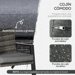 Outsunny Conjunto De Muebles De Jardín De Ratán 4 Piezas Juego De Muebles De Exterior Con Sofá De 2 Plazos Sofás Individuales Y Mesa De Centro Para Terraza Patio Negro -Jardín Muebles Ventas c2201f7e88461bf2aba28db18cecf51cf1aa6c92 bc9a555a5322468cb51a8785e4c5dd26