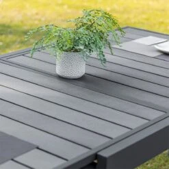 Outsunny Mesa De Jardín Extensible De Aluminio Mesa De Comedor Para Exterior Para 4-6 Personas Carga Max. 70 Kg Para Patio Terraza Balcón 90-180x90x73 Cm Gris -Jardín Muebles Ventas c4d186add460ed13b4c2950ac784b1606e398da6 ef8d25b4e7964279b1c75a9c4c4a2c05