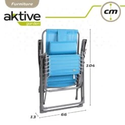 Silla Tumbona Plegable Jardín Gravedad Cero Azul C/cojín Aktive -Jardín Muebles Ventas c66084f862e6426a0771d09a4690433b56d495e5 396b11dd04604118a7ade6d614780360