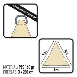 Toldo Sombreo Triangular Aktive Garden Color Crema -Jardín Muebles Ventas c69d697915e6b4e269082da2c3a3eca235e03268 b6294e2428904eba8ae1c6344e504916