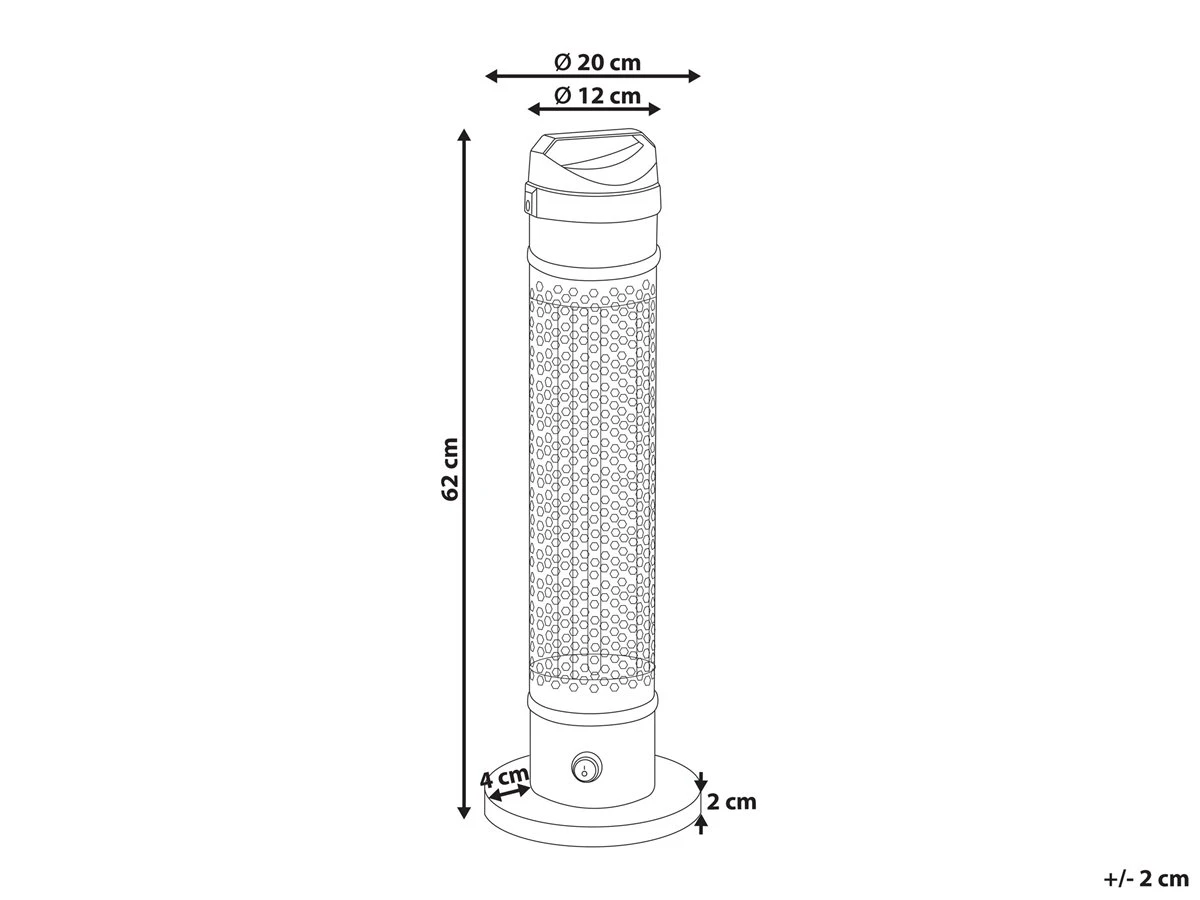 Estufa Eléctrica De Metal Negro 1000 W KRAKATOA 5 Estufa Eléctrica De Metal Negro 1000 W KRAKATOA - Imagen 3