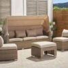 Conjunto De Jardín 5 Plazas De Ratán Color Natural Beige COCCOLIA -Jardín Muebles Ventas c764bcb07497b66a6201f947803a647c5c58f59f 59fa547f6f7d44b0bf97dc312cbae3a1