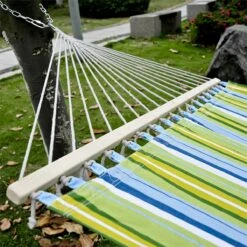 Outsunny Hamaca Colgante De Jardín Para 2 Personas Hamaca Ecológico Para Camping Con Almohada Carga De 180 Kg Rayas Azules Y Verdes 3,4x1,4m 16 Outsunny Hamaca Colgante De Jardín Para 2 Personas Hamaca Ecológico Para Camping Con Almohada Carga De 180 Kg Rayas Azules Y Verdes 3,4x1,4m -Jardín Muebles Ventas c8b9c21f818beb99d7b356f59c4026d5a6fe497d 9648c8f685e44e11a7ac3866373dbe75
