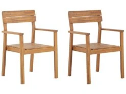 Conjunto De 2 Sillas De Madera De Acacia Clara FORNELLI -Jardín Muebles Ventas c904fd6d7c5fcd80db62ec782bcbea7436f7e6da a54766c2f90643b788cc5f4f6cea3989