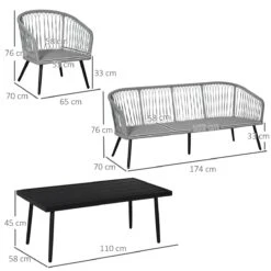 Outsunny Conjunto De Muebles De Ratán Y Aluminio Juego De Muebles De Jardín 4 Piezas Mesa De Café Sofá De 3 Plazas Y 2 Sillones Con Cojines Para Terraza Exterior Gris 13 Outsunny Conjunto De Muebles De Ratán Y Aluminio Juego De Muebles De Jardín 4 Piezas Mesa De Café Sofá De 3 Plazas Y 2 Sillones Con Cojines Para Terraza Exterior Gris -Jardín Muebles Ventas c932e1fcbcf5a20c51d0a5c8af9096eea5c6154c 26c6688a35d74cd88fb1bbcc4bbdaa54