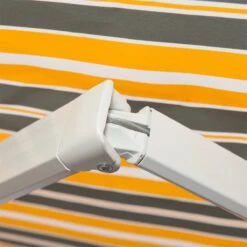 Outsunny Toldo Manual Plegable 3.5x2.5m De Aluminio Toldo Balcón Patio Terraza Con Manivela Resistente Al Agua Protección Solar UV Para Jardín Exterior Amarillo -Jardín Muebles Ventas cae716125d916d9a2a0536844151a21cacc47b7f f6fd2d262db34be09cd5491d9e4d650d